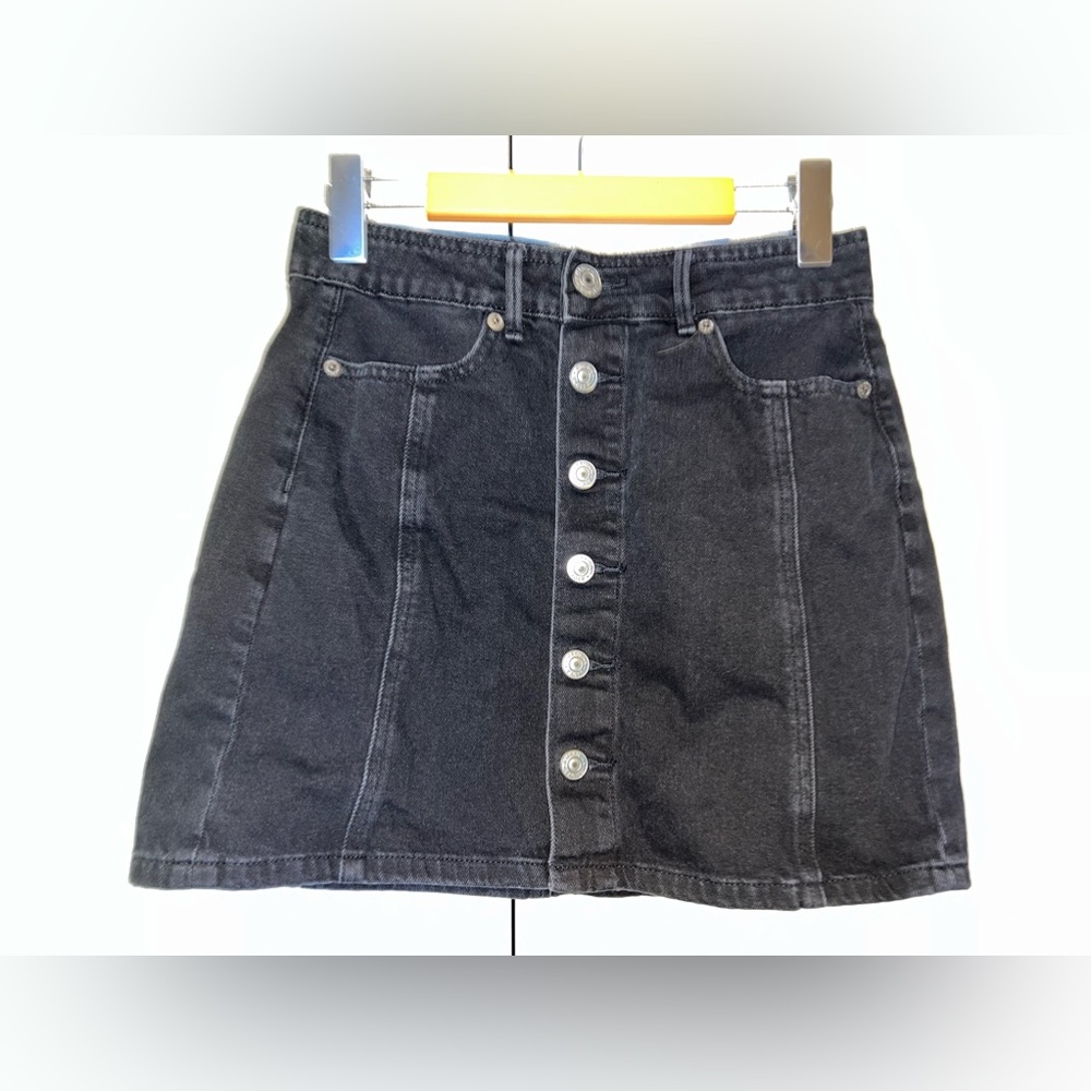 American Eagle High Rise A-Line Jean Skirt